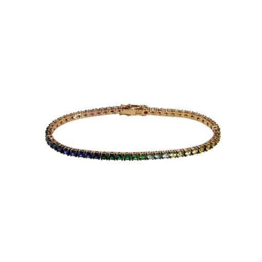Ferretti Classic Tennis Bracelet Multicolor Sapphires